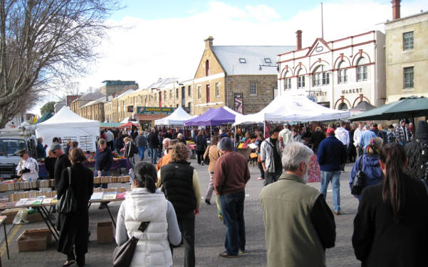 Salamanca Market am Salamanca Place in Hobart - Sehenswürdigkeiten Australien - Australia