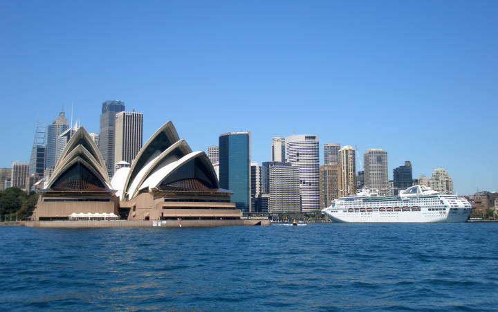 Ausblick auf das Sydney Opera House in Australien