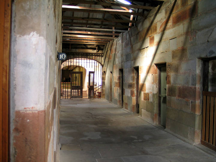 Sehenswürdigkeiten in Australien - Port Arthur inside Modell Prison in Tasmanien.