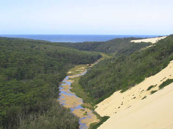 Sehenswürdigkeiten in Australien - Thurra River from the Croajingalong sand dunes, Victoria, Australia.